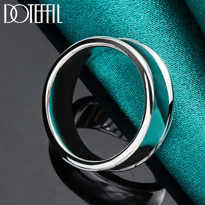 DOTEFFIL- 여성을 위한 간단하고 부드러운 오목한 반지, 웨딩 약혼 파티 패션 참 주얼리