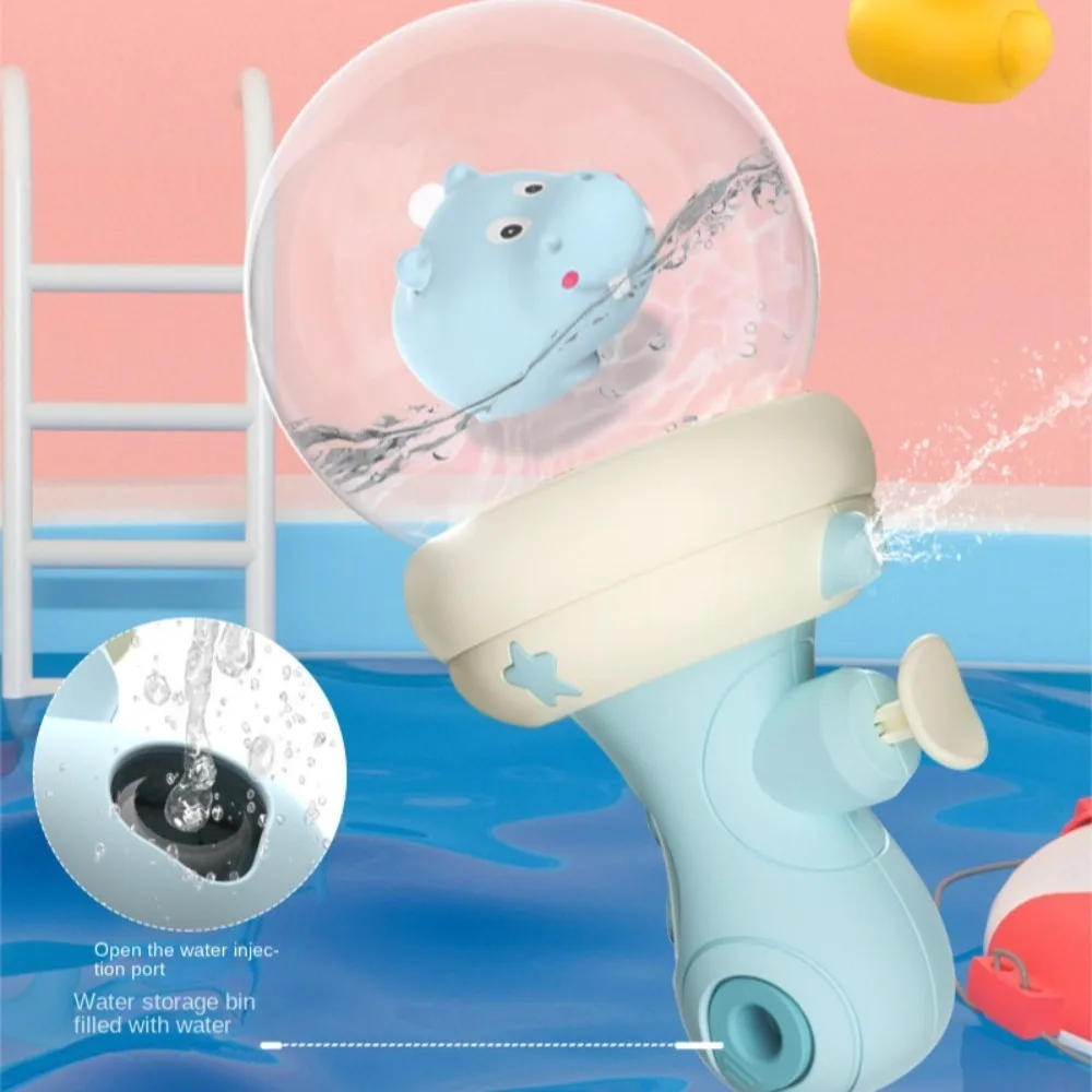

2024 New Kids Water Guns Toy Hippo Pig Bath Toys With Light Children Outdoor Beach Pool Toys Creative Water Fighting Game Toys