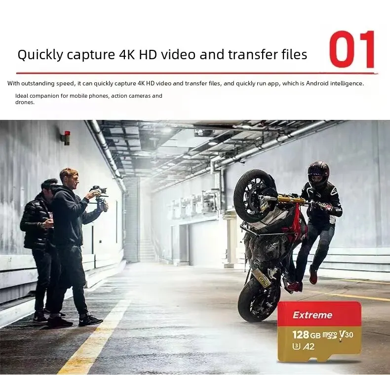  ī޶ п 512GB ޸ ī, 4K  ȭ, 128GB Tf ī,  Microsd 丮