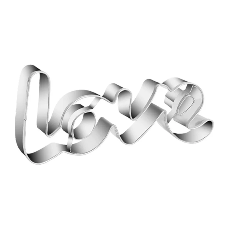 Cookie Cutter Set Stainless Steel Love Heart Shaped Fondant Bread Biscuit Molds Valentines Day Gifts Cake Decor Baking Tools