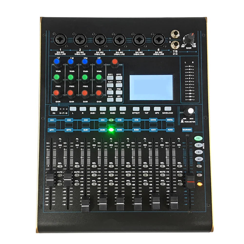 

Biner Factory Direct Professional 12 Channel audio mixer digital DJ Mixing Console MD12