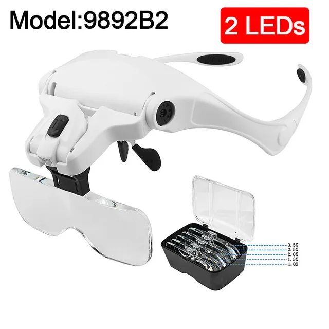 Magnifier with 2 LED