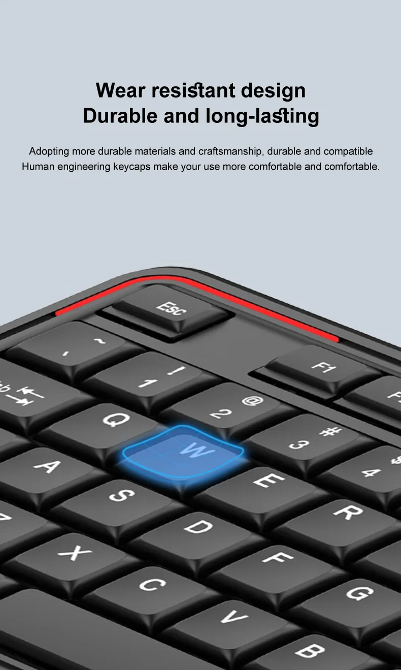 Erazer Km201 Wired Keyboard And Mouse Set Ergonomic Full-size_voghion.com