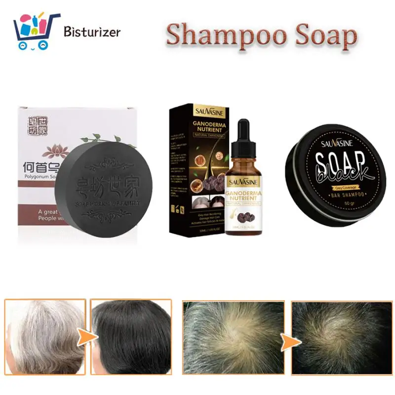 

Hair Nourishing Shampoo Soap Polygonum Hair Darkening Shampoo Bar Soap Natural Organic Hair Cleansing Handmade Soap Hair Care