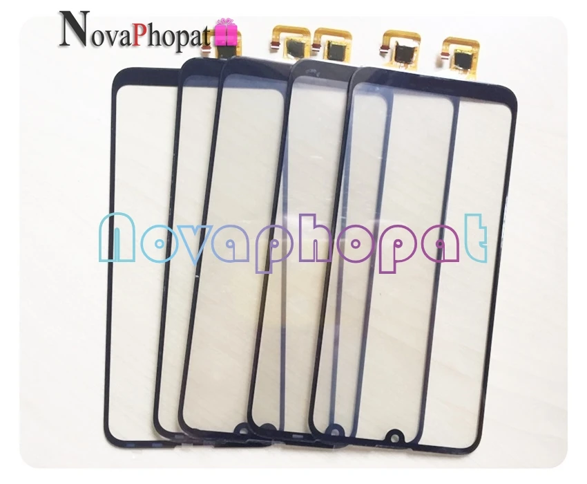 Novaphopat 블랙/화이트 센서 화웨이 Y7 2019 / Y7 프로 2019 / Y7 프라임 2019, 터치 스크린 디지타이저 유리 패널 + 추적
