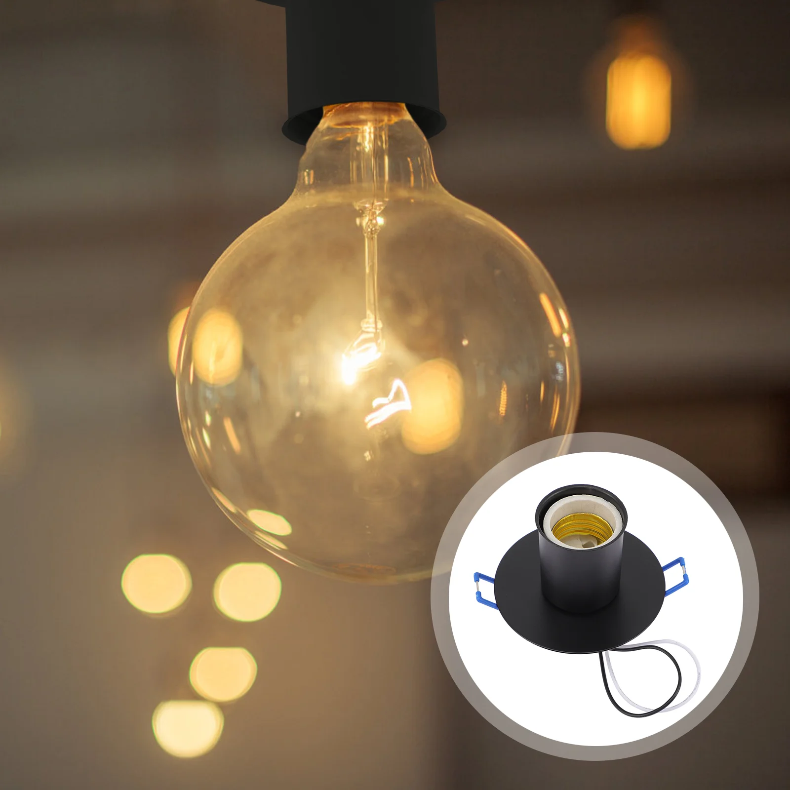 

Surface Mounted Ceiling Lamp Holder Hanging Light Fixtures Metal Lamps for Bedroom