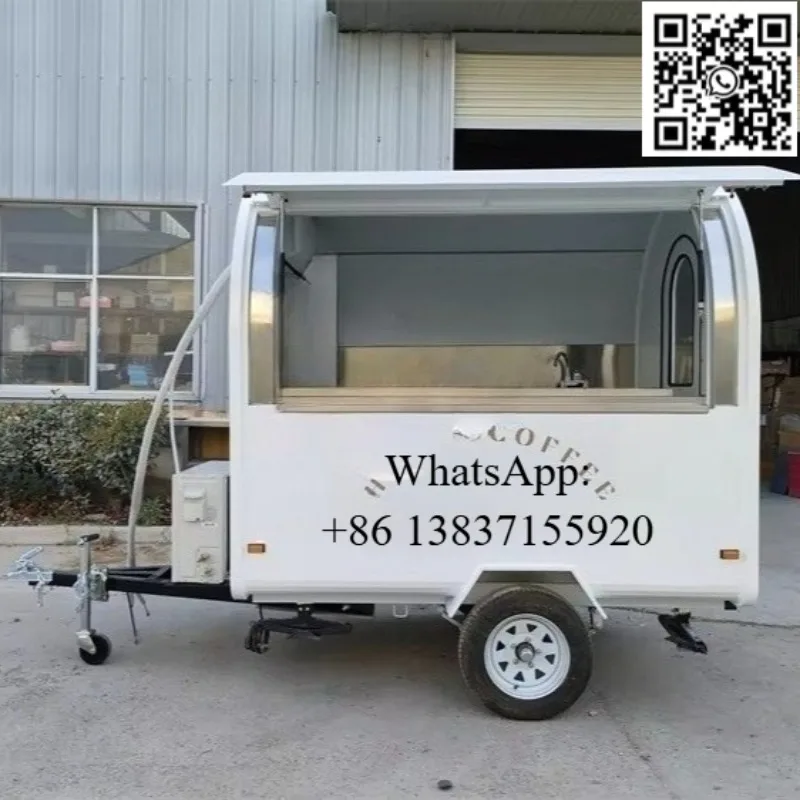 Rimorchio Personalizzato per Food Truck, Rimorchio Mobile per Fast Food, Pizza, Hamburger, Hot Dog, Attrezzatura per Catering UE - immagine 2