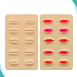 3D Latex Tattoo Practice Skin Cosmetic Permanent Makeup Lip Practise Skins Microblading Training Accessories Supplies PMU Beauty