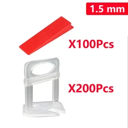 Tile Leveling System Wedges and Spacers for Floor and Wall Alignment (Kit 4 1.5mm(300pcs))