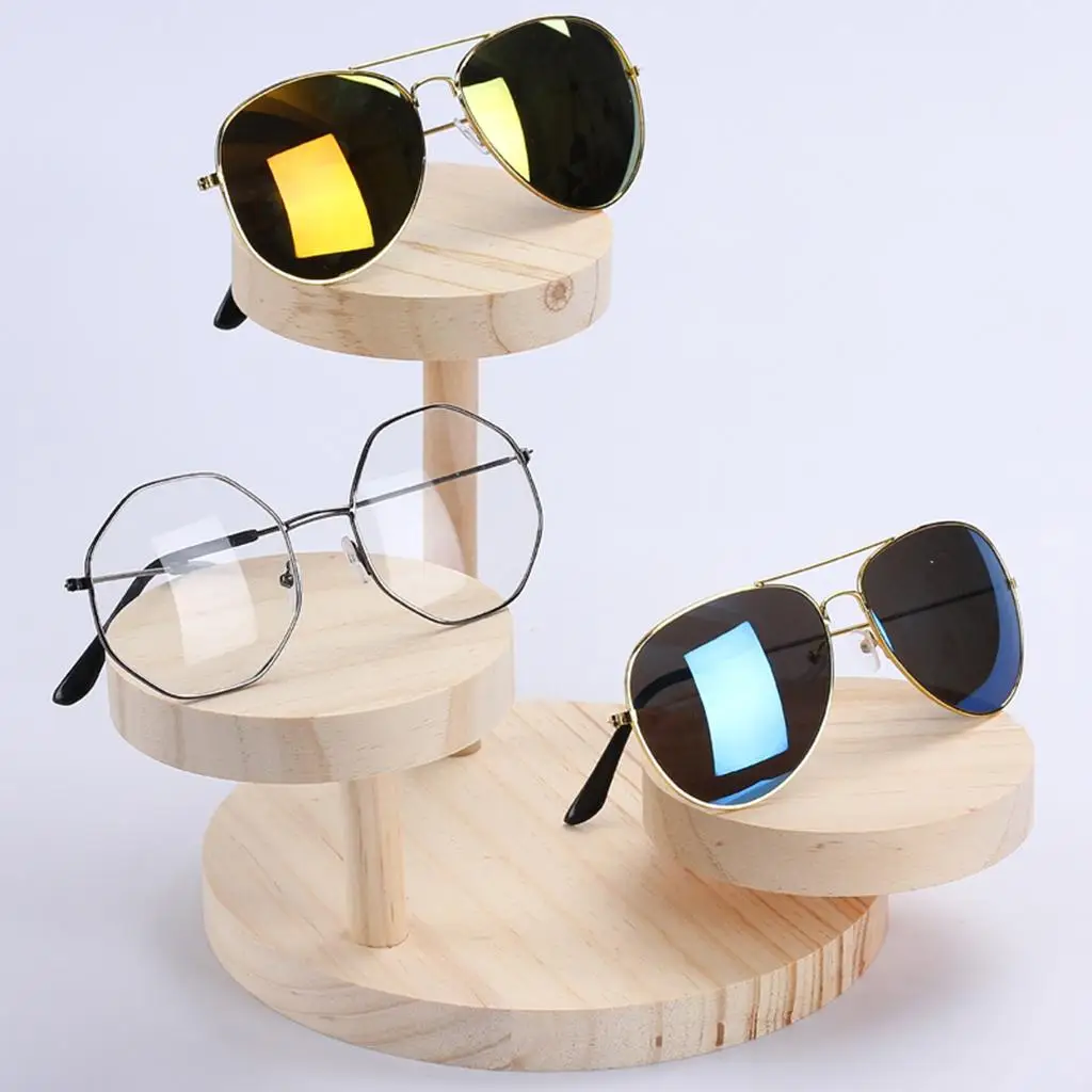 3-Layer Eyeglass Spectacle Holder Stand, Eyeglass Holder Stand Funny, Eyeglass Display Stand, Eyewear Display Holder, Wooden