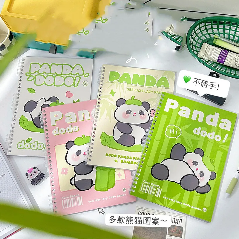 

4 pcs/lot Kawaii Panda Notebook Cute Note Book Diary Planner Stationery School Supplies wholesale