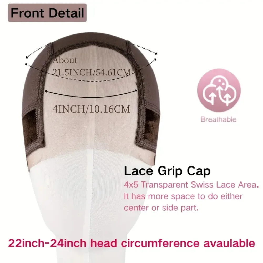 Transparent Swiss Lace Front Non-slip Wig Gripper for Keeping Wigs In Place Adjustable Elastic Headband with Velcro
