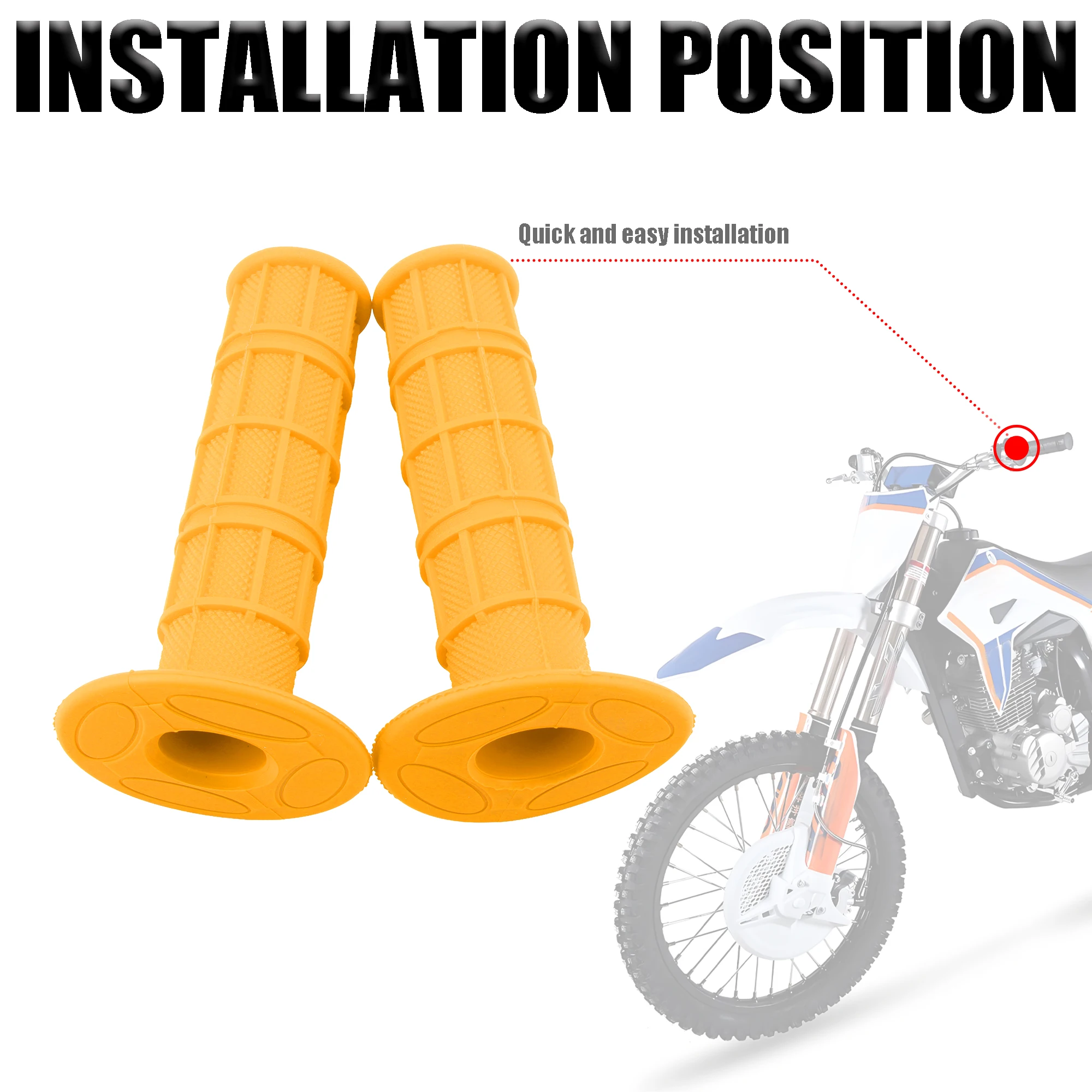 Vibrant Universal Motorcycle Handlebar Grips - 7/8 22mm Dirt Bike Accessories