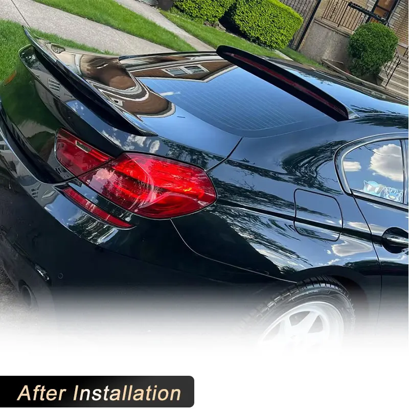 탄소 섬유 자동차 리어 루프 스포일러 립 윙, BMW 6 시리즈 F06 M6 4 문짝 2012 - 2017 용, 리어 루프 스포일러 창 뚜껑 윙 립