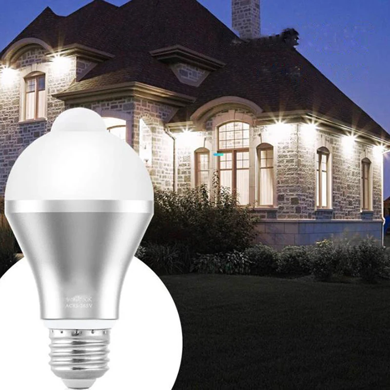 

PIR Motion Sensor Bulb E27 12W LED Lamp Infrared Auto Energy Saving Light