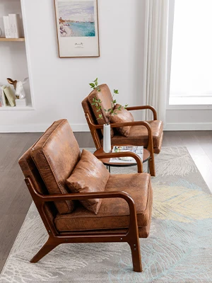 accent chair leather