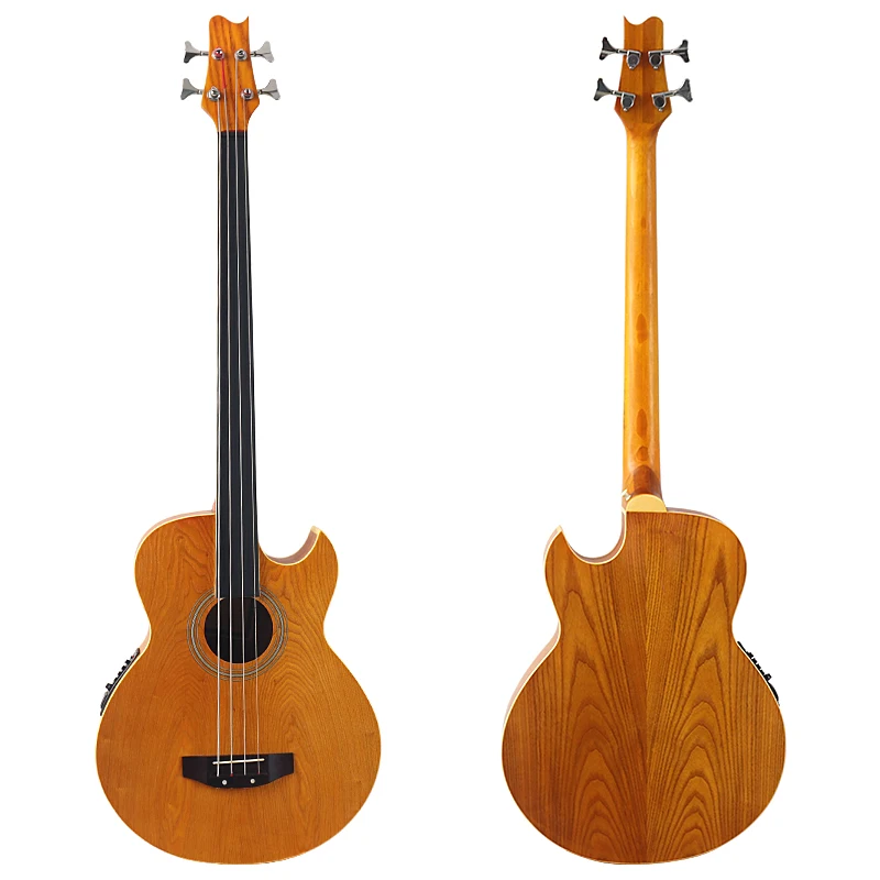 4 Strings Electric Acoustic Bass Guitar 43 Inch Ashwood Body Cutaway Design With EQ Bag
