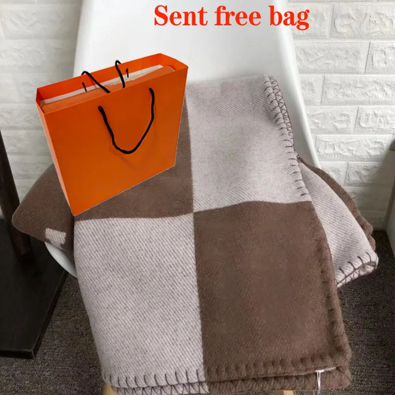 Blanket Scarf Wool Plaid H Luxury Cover Warm Shawl Soft Bedspread