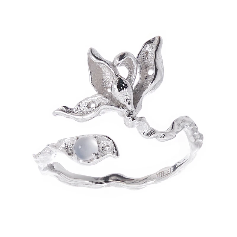 

YEEELEI Original Design Sterling Silver S925 Blue Ring Female Ring Gift