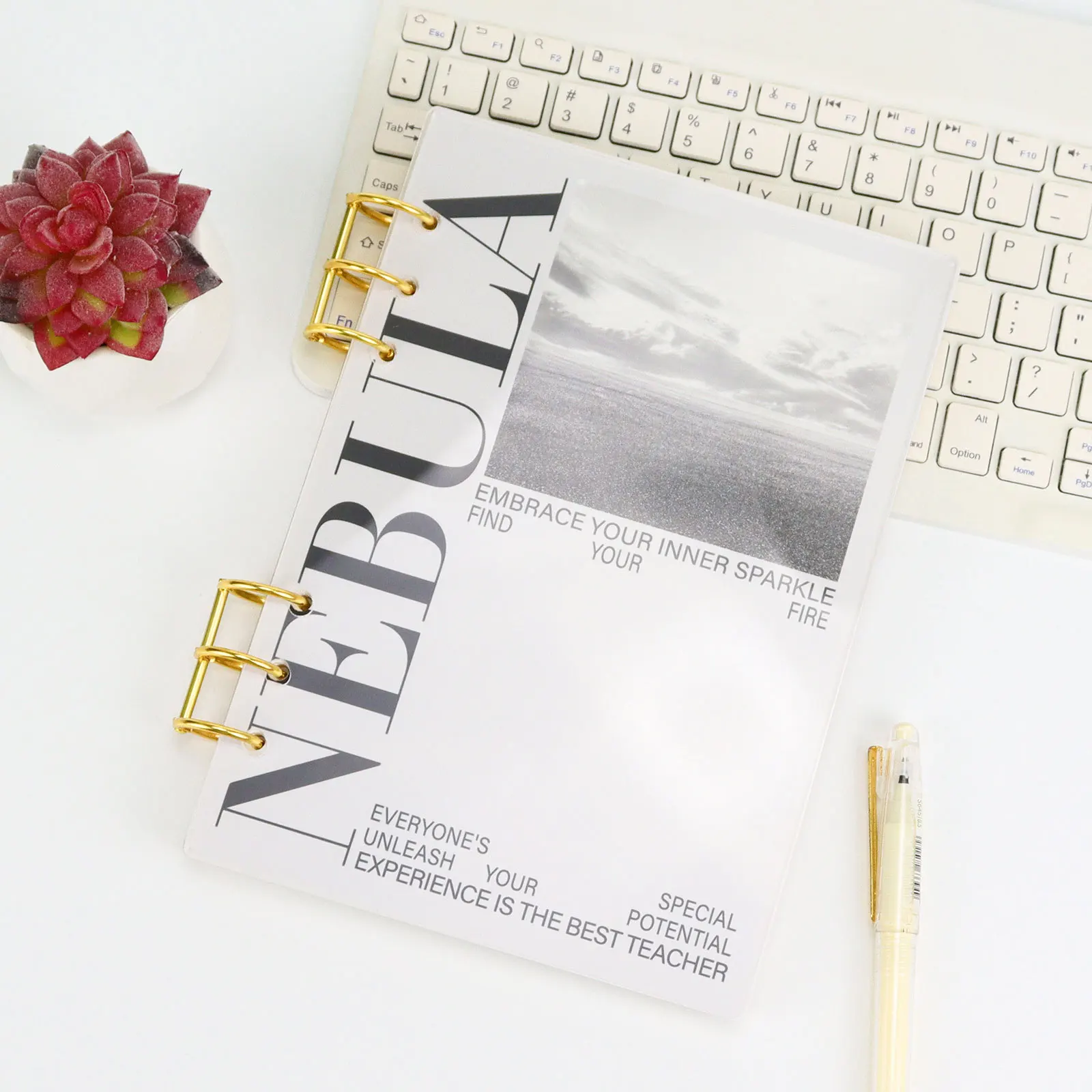 A5 A6 설탕 장식 두꺼운 라인 아크릴 루스 리프 바인더 커버 DIY 계정 도서 저널 플래너 사무용품 용품 - AliExpress