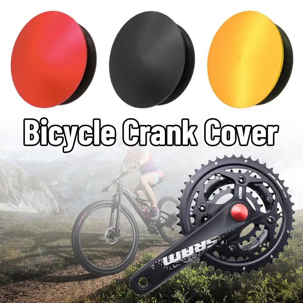 Waterproof Aluminum Alloy Bicycle Teeth Plate Crank Cap Cover Mountain Road Bike Crankset Plug Screw Dust-Proof Disc Cover 2 pcs