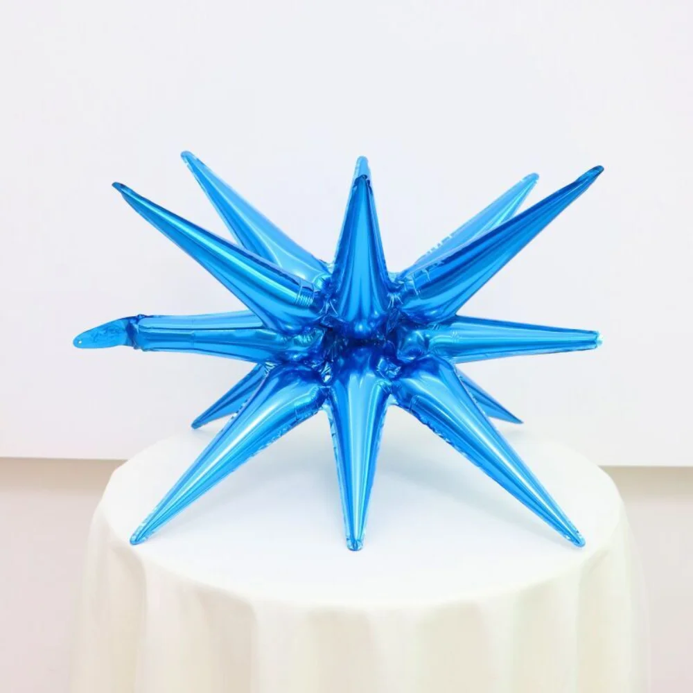 Description Picture 5 of item5Pcs Siamese Explosion Star Balloon Starburst Balloons Water Drop Cone Foil Balloons New Year Wedding Birthday Party Decor