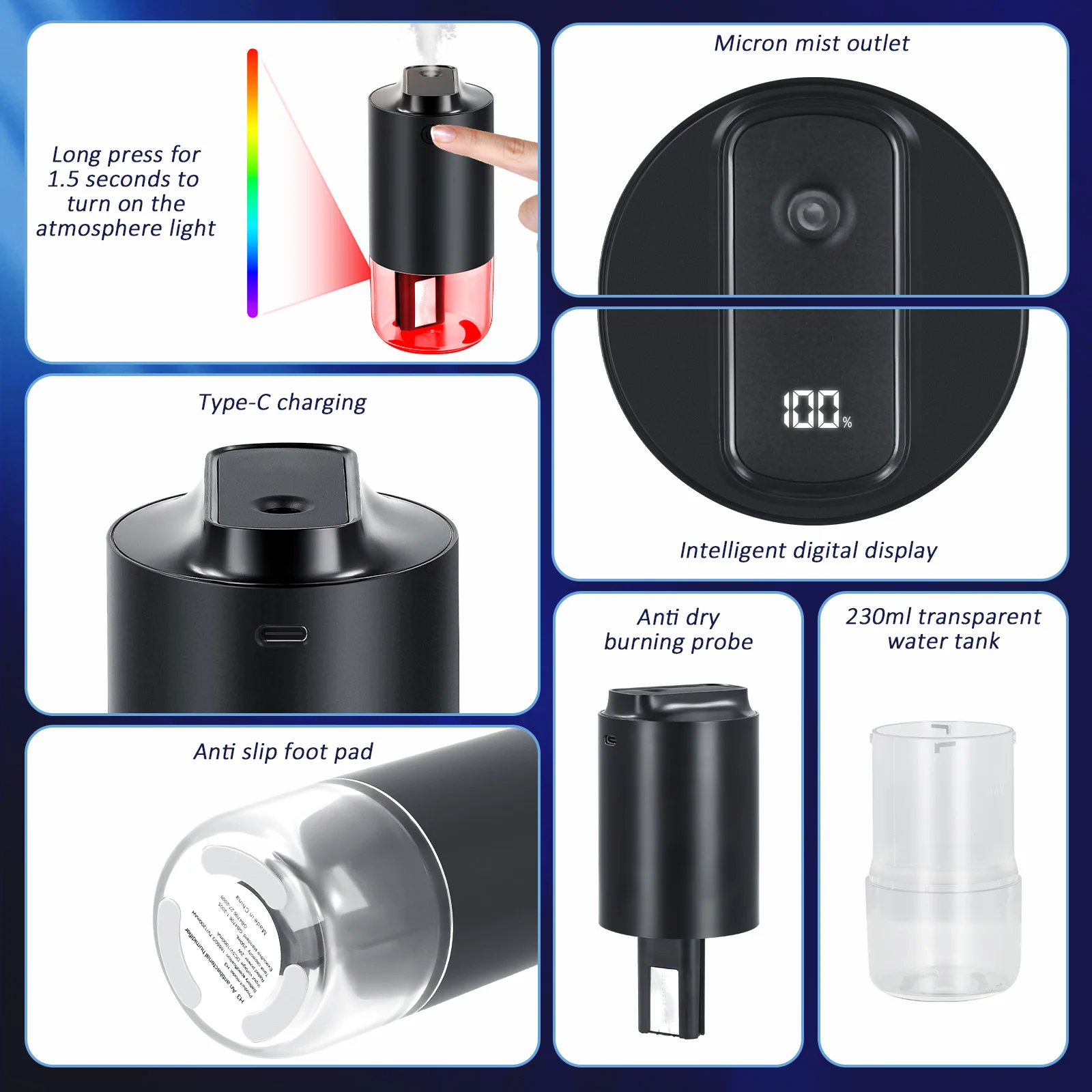 Car Electric Air Diffuser Aroma Car Air Vent Humidifier Mist Aromatherapy Freshener For Removing Odors Accessories