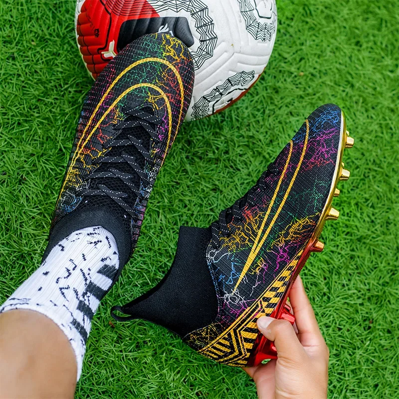 Football Boots TF/FG Training Grass Outdoor Professional Soccer Shoes Men Women Adult Teenager Non-Slip Soccer Cleats Sneakers