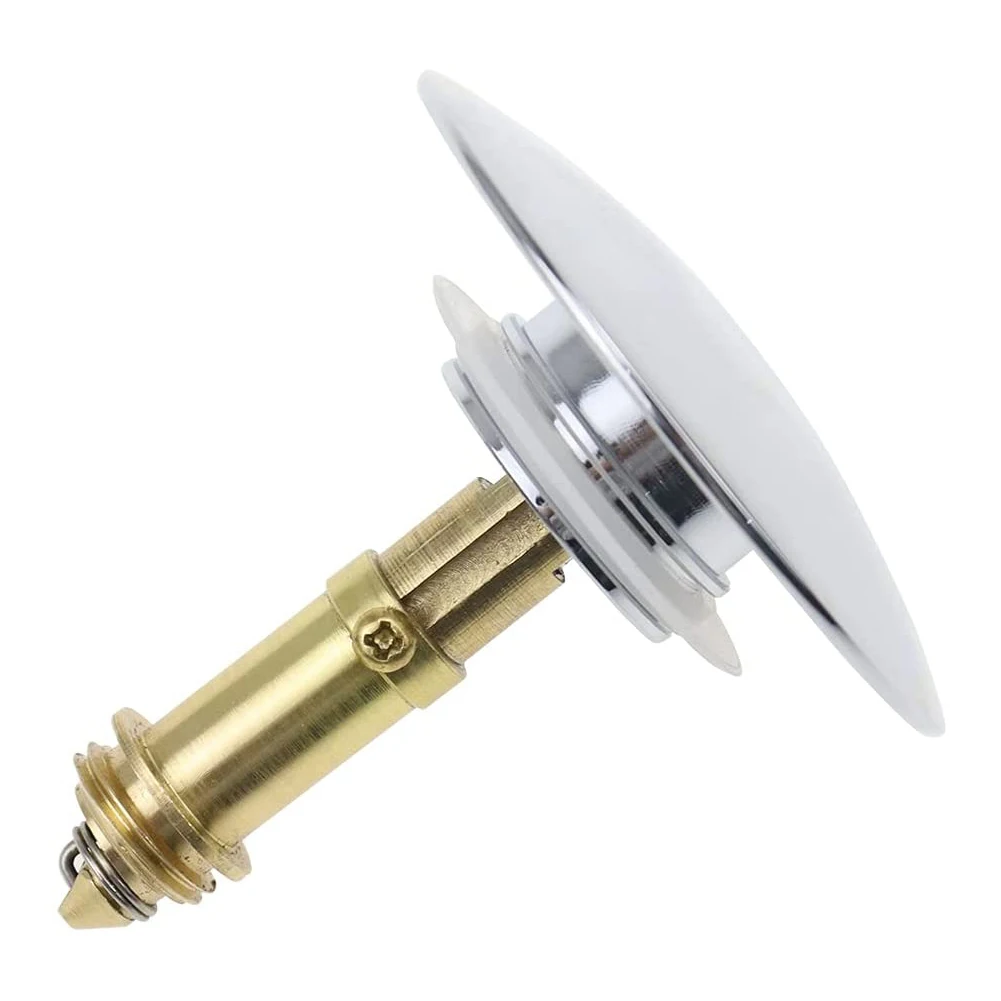 Sink Fitting Bouncing Core Sink Drain Stopper Push Button Easy Pop-up Design Kits M16x1.5 M8 Screw Thread