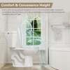 Long Corner Toilet, Compact 17.2 Inch High Toilet with Comfortable Height Toilet Bowl and Double Flush Tank for Small Bathroom 3
