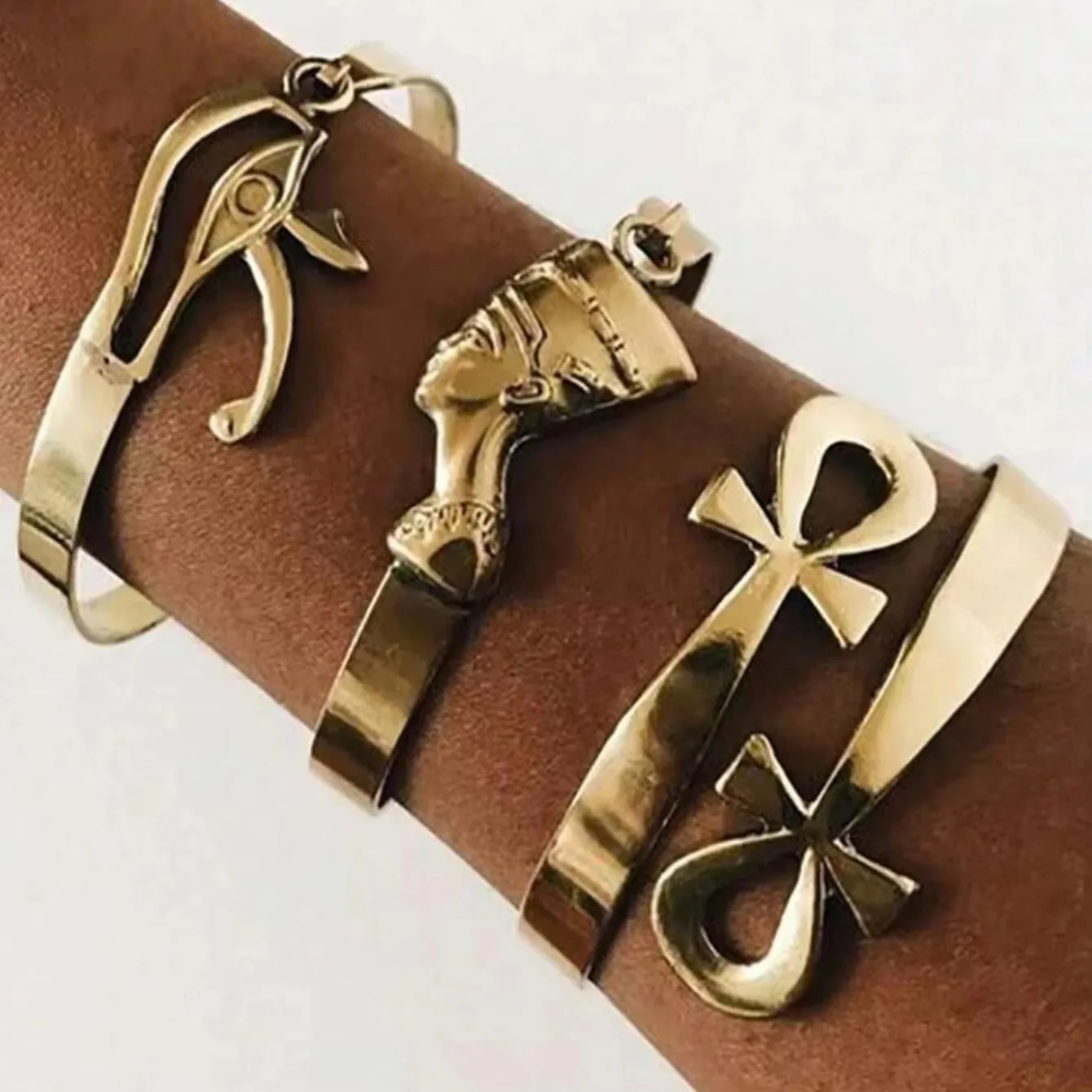 Egyptian Cuff Bracelet Stainless Steel for Women