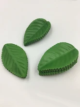  3-5.5cm Imitation Rose Leaf Silk Screen Printing Cloth Sugar Box Hat DIY Wedding Home Decoration Accessories 200 Pieces 