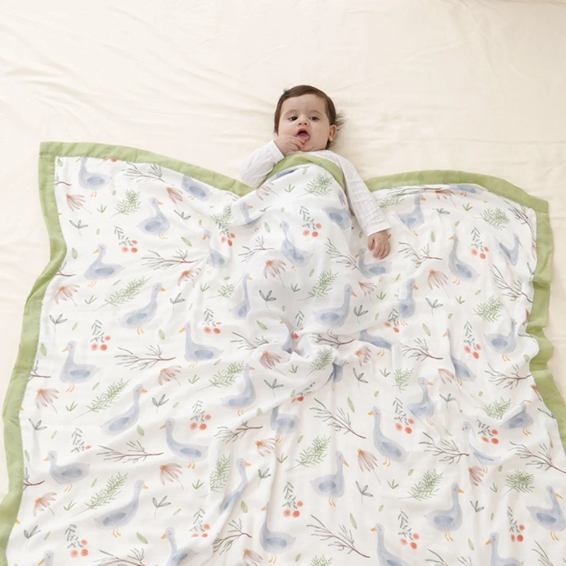 최고 안락한 면 모슬린 Swaddle 담요 연약한 누비이불