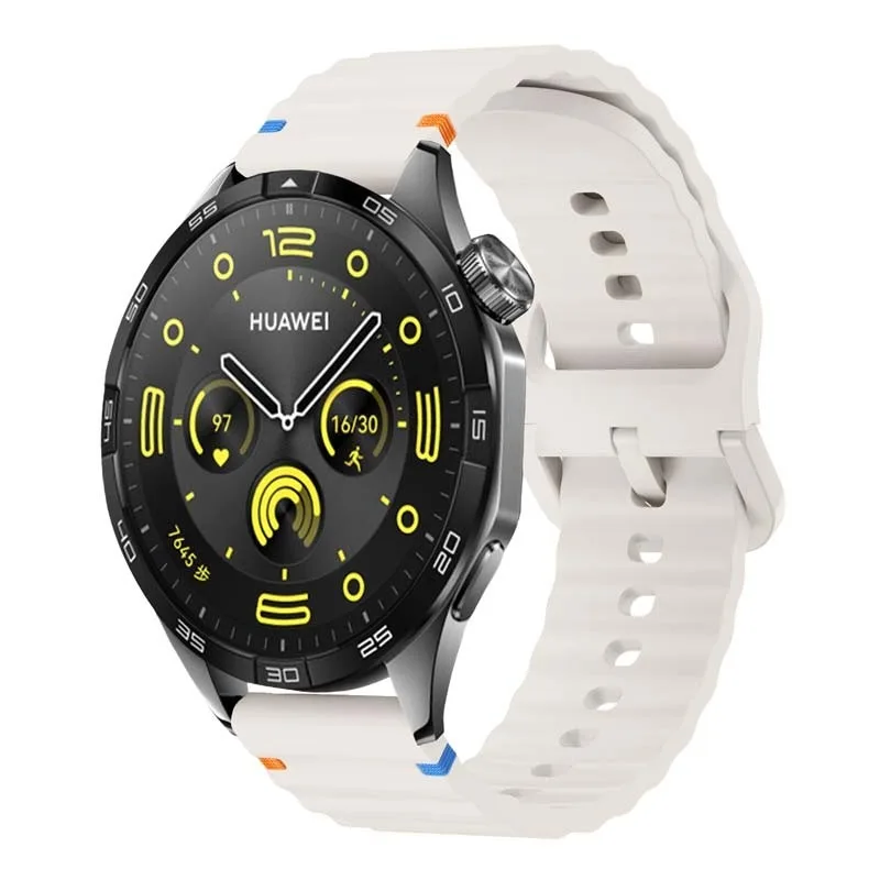 Enhanced Liquid Silicone Wave Watch Strap – Ultra Light Matte Finish Wristband with Quick Release