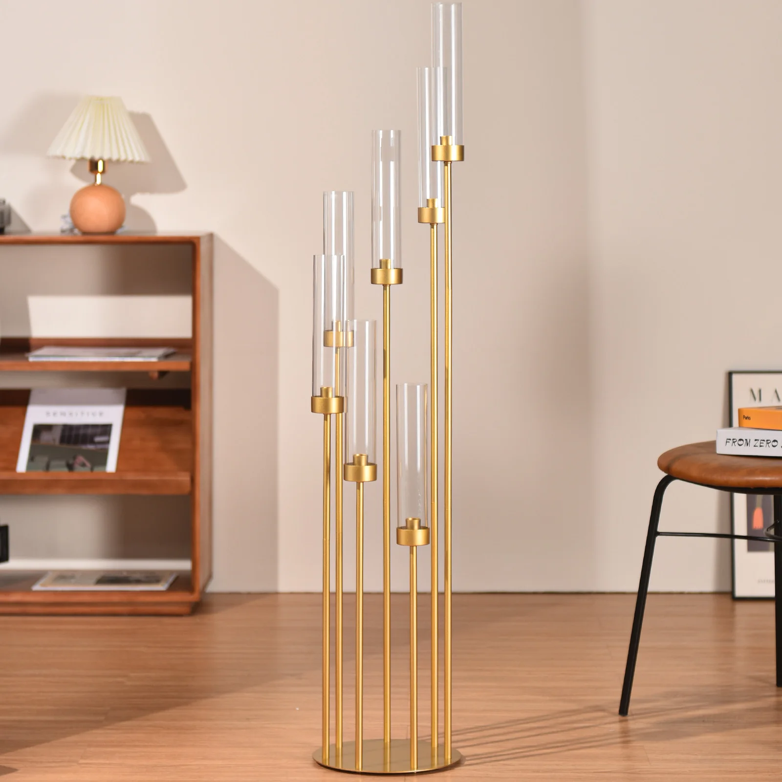 Gold 7-Arm Floor Candelabra 3