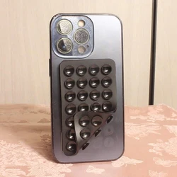 Double-Sided Silicone Suction Cup Phone Holder - Hands-Free Strong Mount (Black)