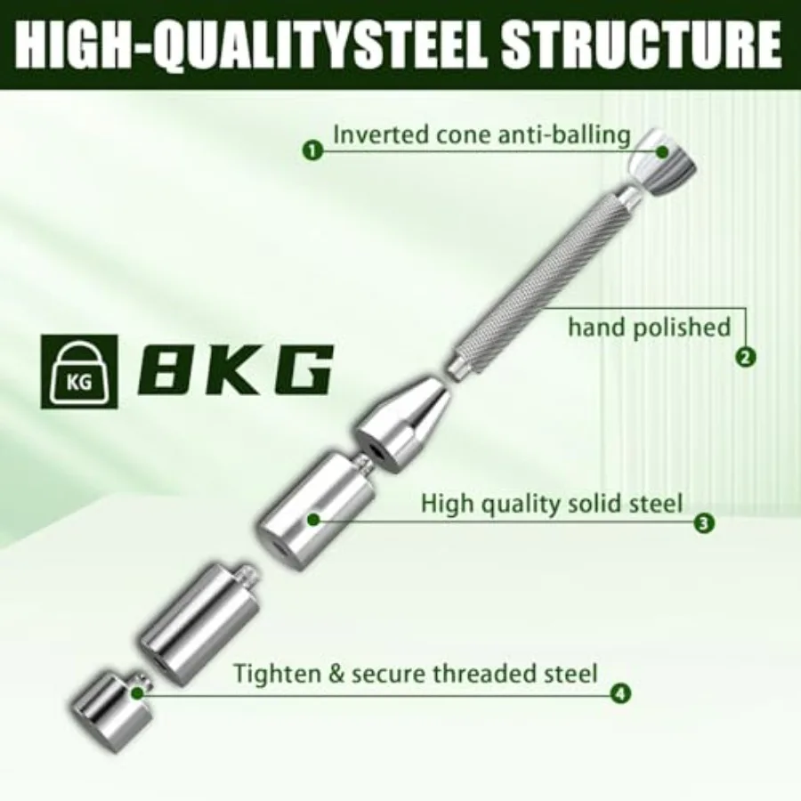 Adjustable Macebell - 6-in-1 premium steel indian club for Full Body, Shoulder, and Forearm strength training - ideal for Fitnes