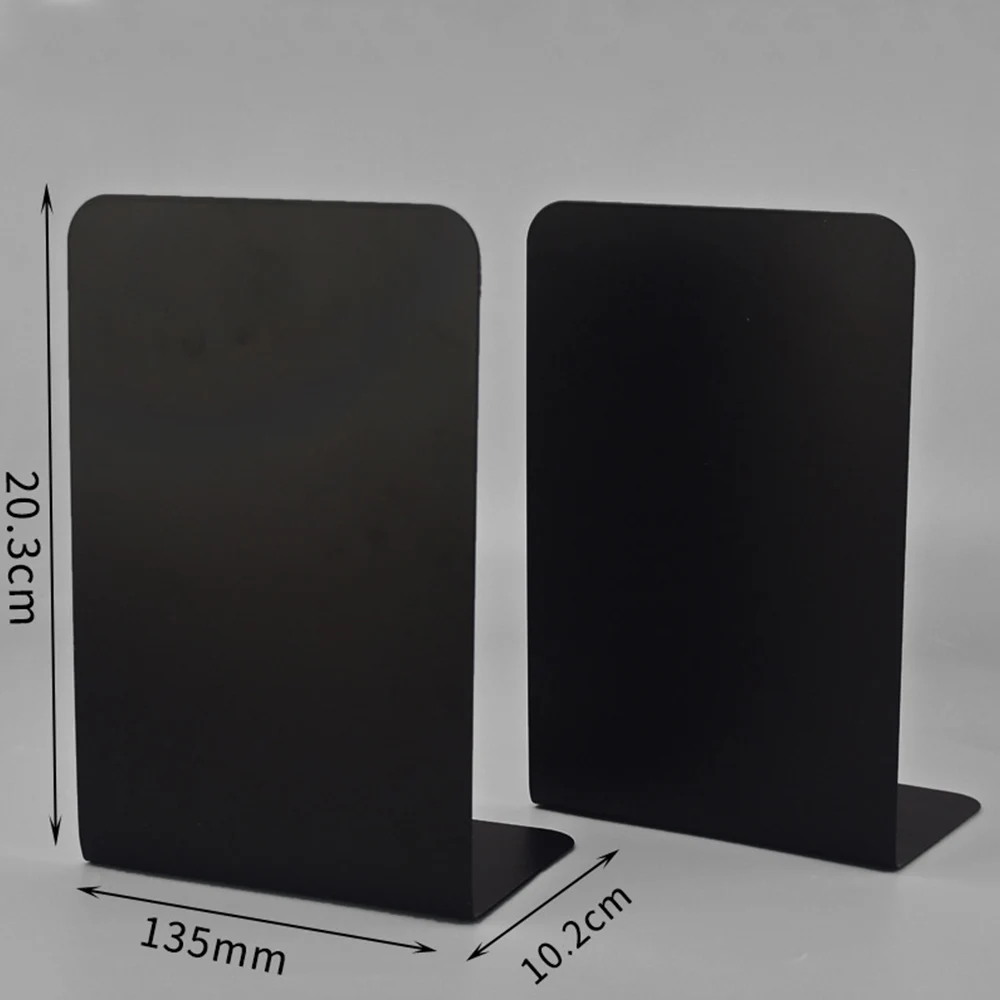 Modern Metal Book Stand Set - Non-Slip Bookends