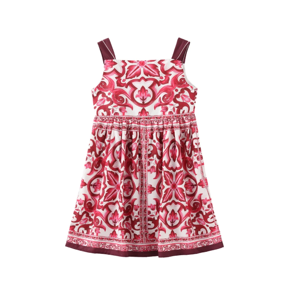 Girls Dress Vestido De Meninas فستان بنات New Design Clothes Costumes Summer Floral Print New Design Princesse Fille Kids Dress - 5