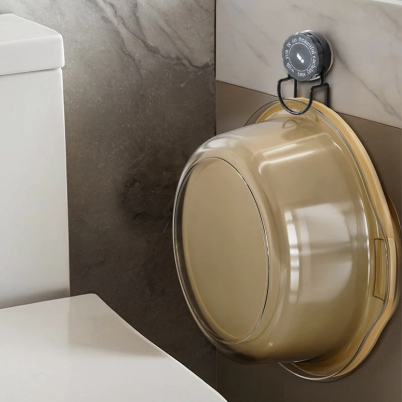 Suction Cup Hook Bathroom Wall Mounted Storage Rack Bathtub Basin Hook Hanger Home Kitchen Bathroom Wall Hooks