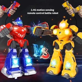 Giocattolo robot telecomandato con rilevamento del movimento interattivo per ragazzi - Gioco giocattolo telecomandato per simulazione di boxe e combattimento genitore-figlio