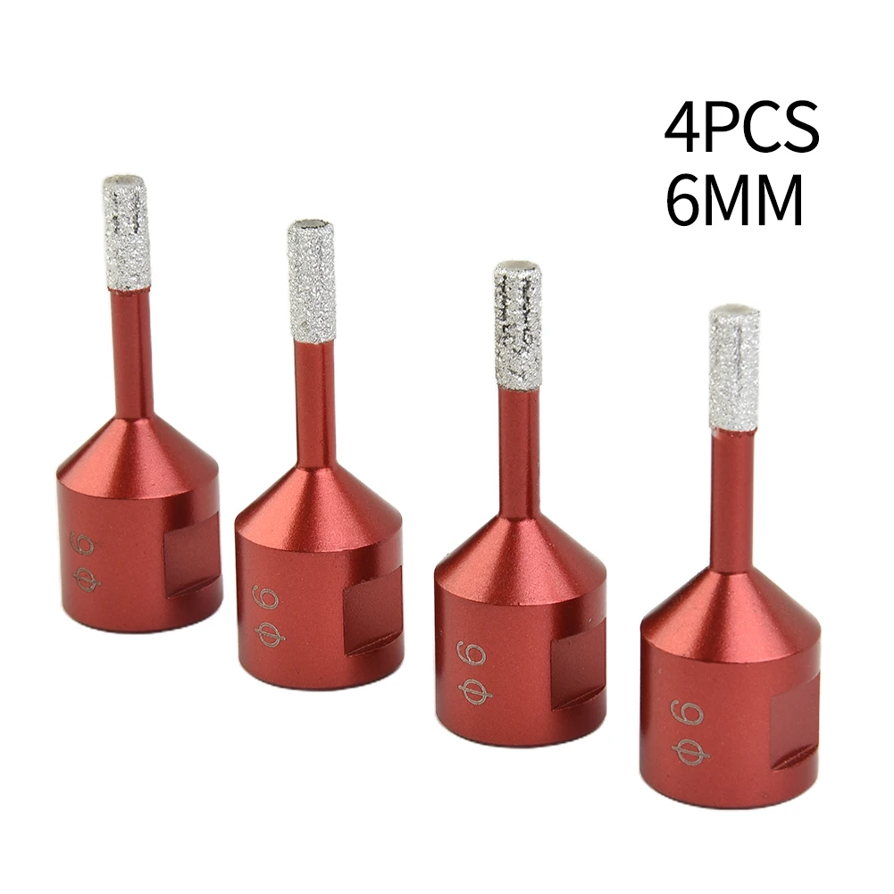 

4pcs 6mm M14 Thread Dry Diamond Drill Bits For Saw Cutter Porcelain Granite Tile Glass Ceramic Drilling Tools Accessories