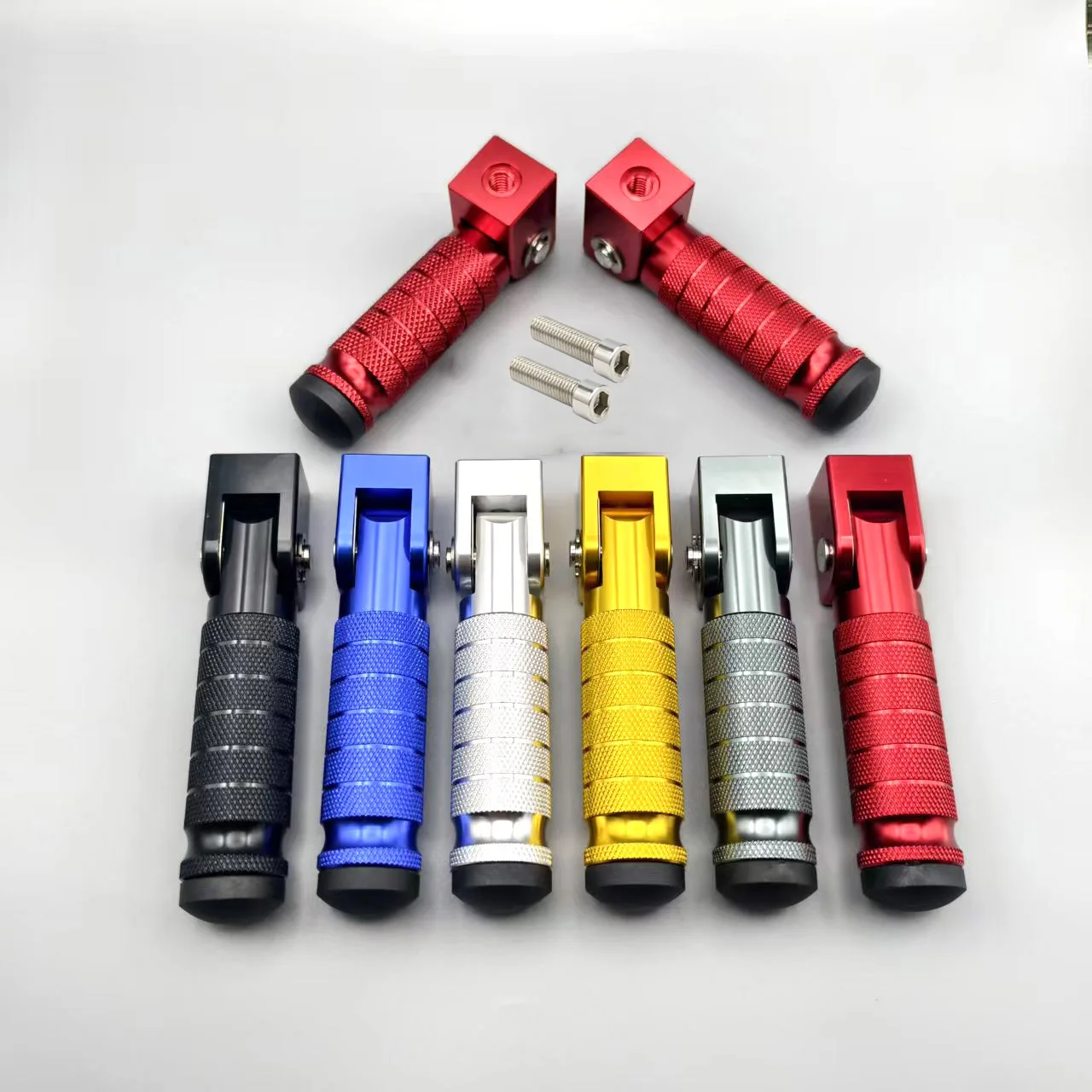 오토바이 자전거 전기 자동차 오토바이 카트 스쿠터 8mm 범용 페달 접이식 발판 Footpeg 호환
