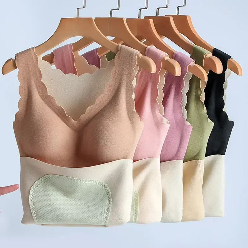 

Soft Thermal Padded Vest Clothes Body Winter Thermo Lifter Women Underwear Tops Bra Hot Warm Sleeveless