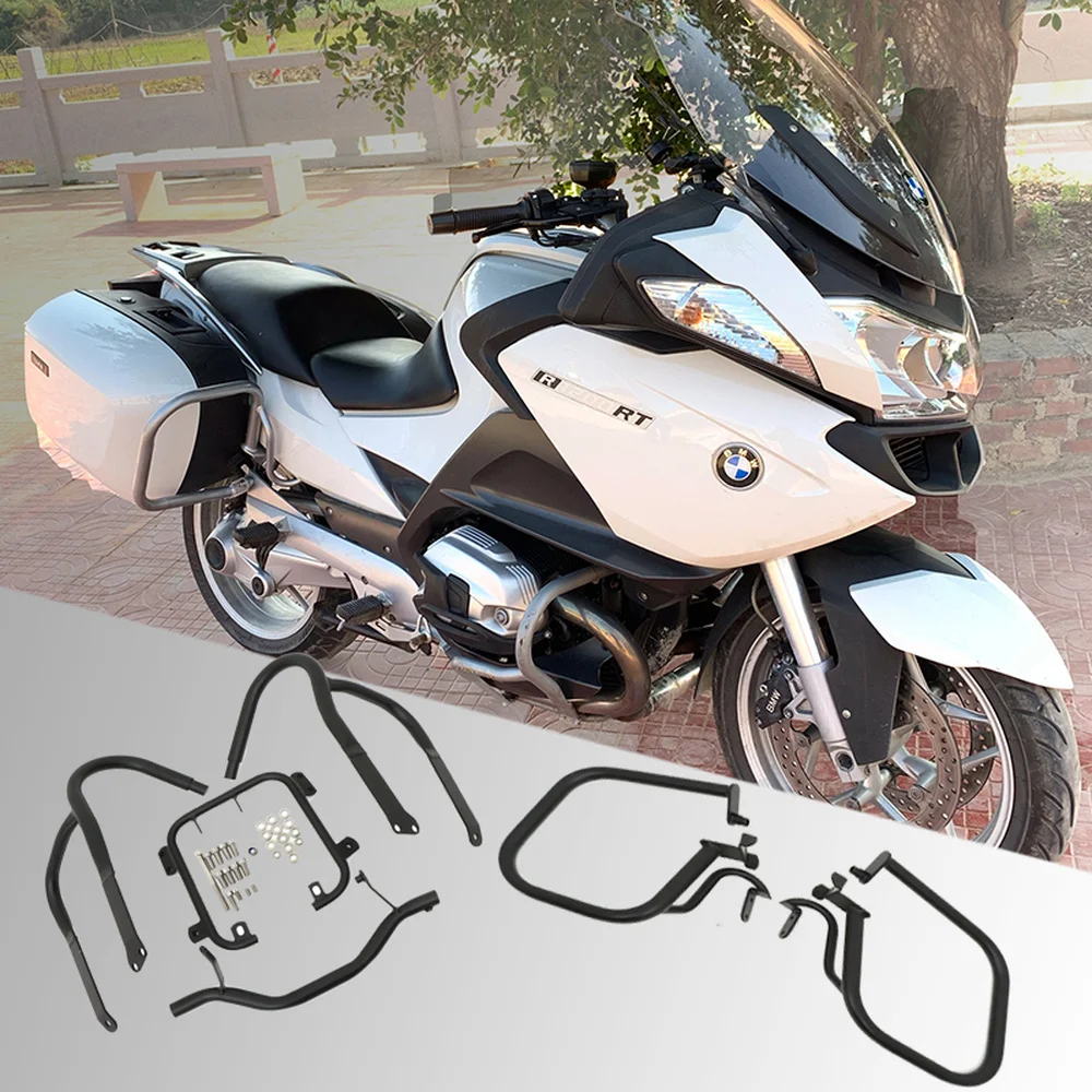 Front Engine Rear Saddlebag Crash Guard Bars For Bmw R1200rt 2004 2005