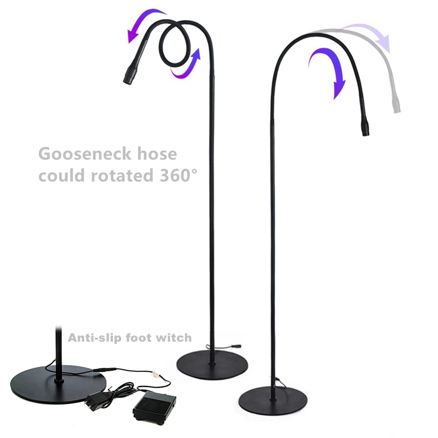 10W Lash UV Curing Lamp Floor with Foot Switch False Eyelash Extension Nail Dryer Grafting Glue Fast Curing Light 4