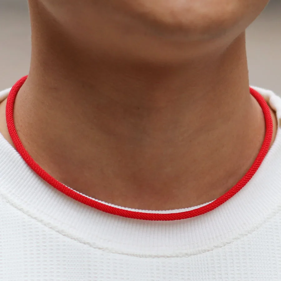 Men Milan Rope Necklace 4mm Thread Outdoor Sports Accessory