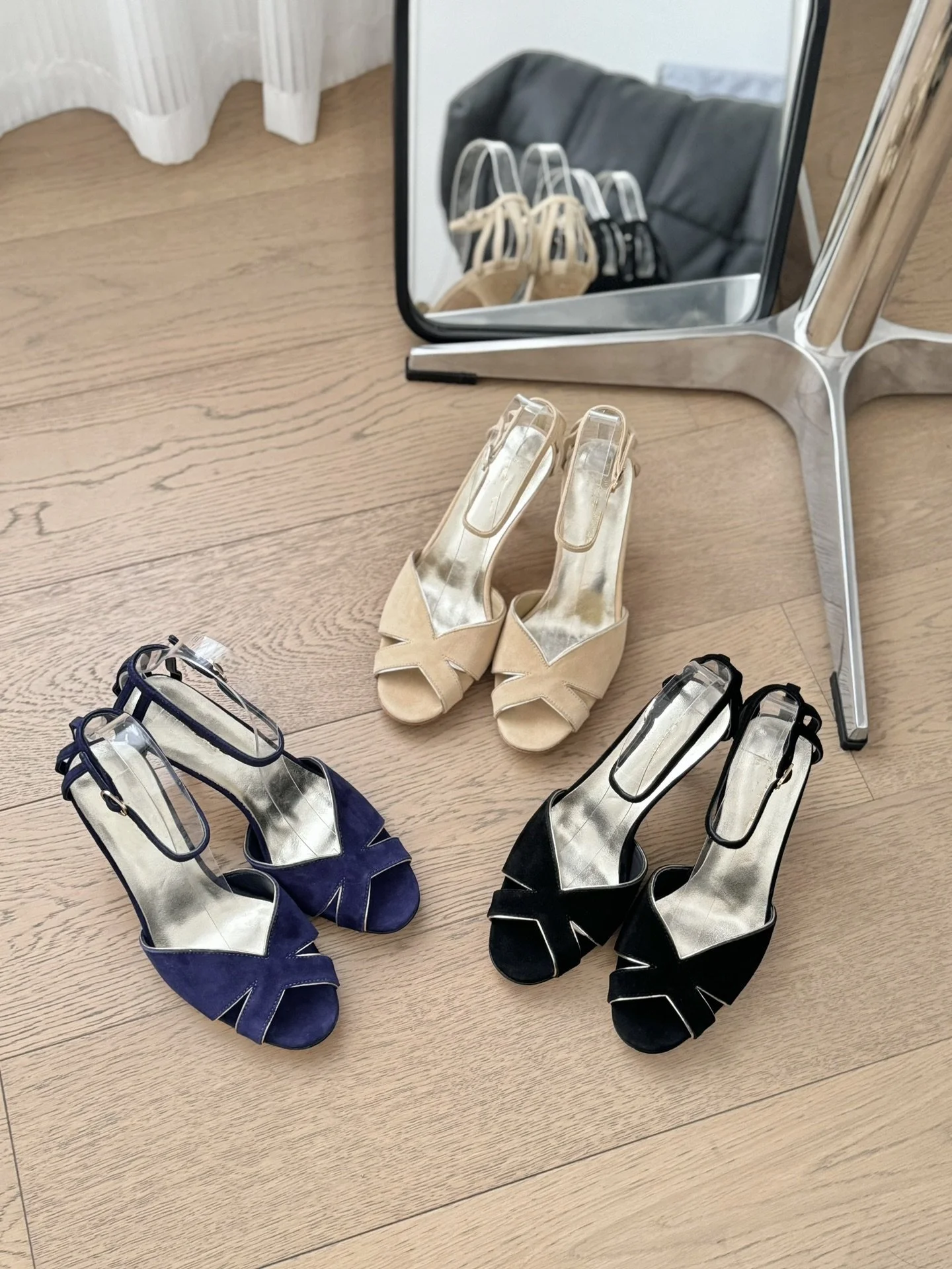 

24 years spring and summer new sandals, ladies fashion sandals, heel height 7cm, deerskin upper sheepskin lining, SIZE34-41