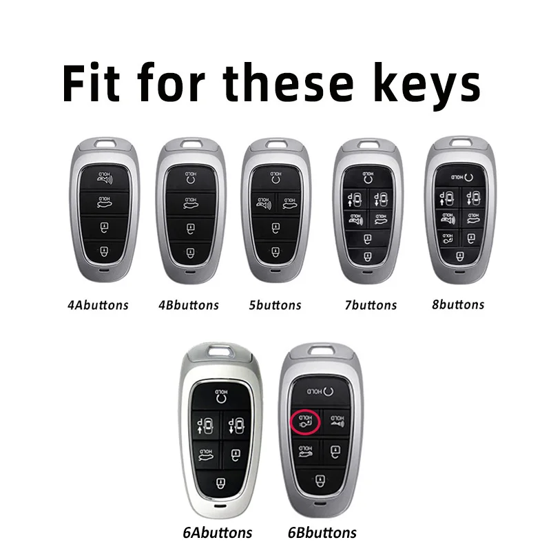 TPU Car Key Cover Auto Shell Fob Case Keychain for Hyundai Santa Fe Tucson NEXO NX4 Atos Solaris Prime Key Case Cover