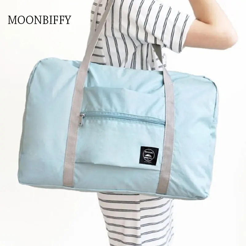 Bolsa de viagem à prova d'água unissex, bolsa de bagagem dobrável organizadora de grande capacidade para bagagem, acessório de viagem - 30+ coisas para uma viagem confortável